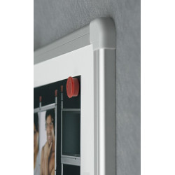 Magnētiskā tāfele 2x3 EcoBoards 60x40cm, alumīnija rāmis, balta