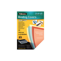 Обложки/сшивания FELLOWES PVC 300 mic, A4, 100шт, прозрачн.