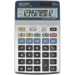 Калькулятор Sharp EL-337C солнечный 12-разрядный