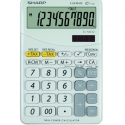 Калькулятор Sharp EL-M332BWH 12-значный белый