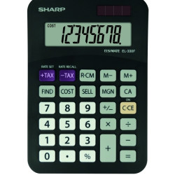 Калькулятор Sharp EL-330FBBK солнечный 8-разрядный
