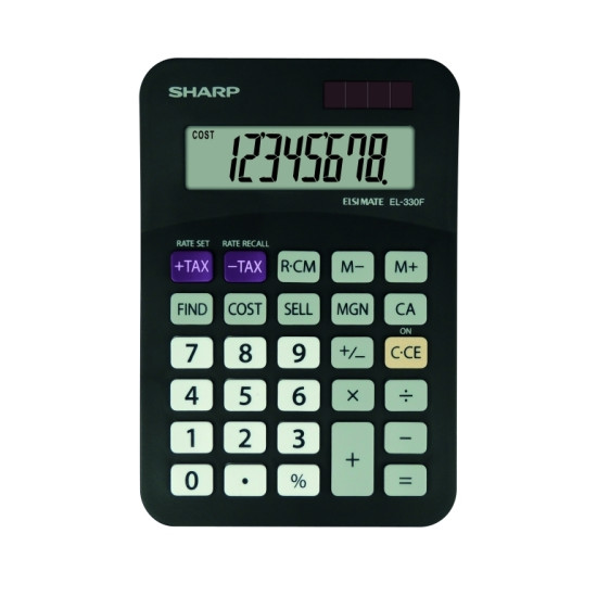 Калькулятор Sharp EL-330FBBK солнечный 8-разрядный