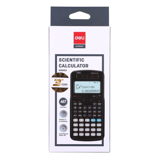 Научный калькулятор DELI D991ES 417 функций солнечный