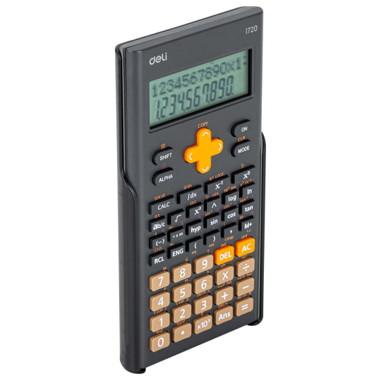 Научный калькулятор DELI 300F 10+2 цифры темно-серый