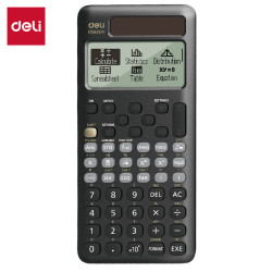Научный калькулятор DELI "562F", Black, Дисплей 10+2 разряда