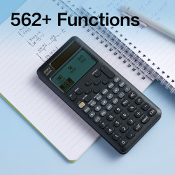 Научный калькулятор DELI "562F", Black, Дисплей 10+2 разряда