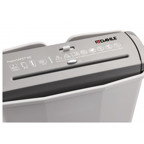 Paberipurustaja PaperSAFE® PS 60, 6 lehte, 6 mm P2 11L