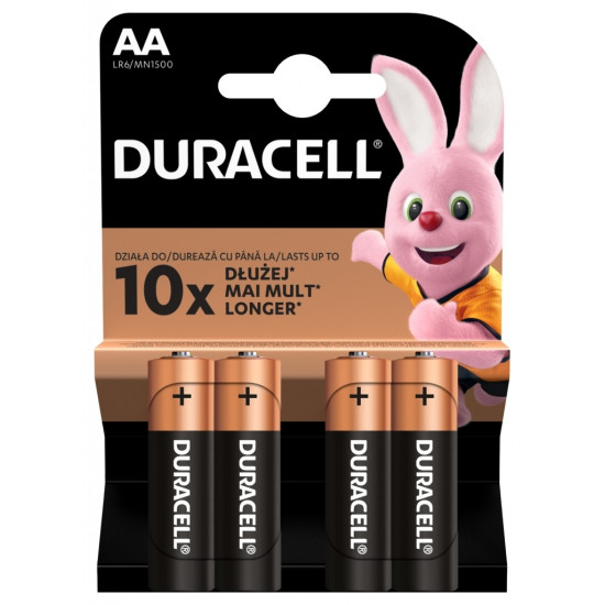 Батарейки Duracell Basic AA 4шт долгоиграющие