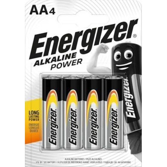 Baterijas Energizer Alkaline E91 AA, 4gab/iep.