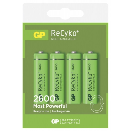 Аккумуляторные батарейки GP AA 1, 2V, 2700mAh 4тк