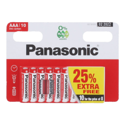 Батарейки Panasonic R03RZ AAA 10шт длительная работа
