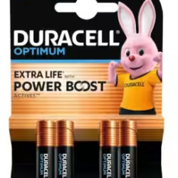 *Baterijas DURACELL OPTIMUM AAA, 4 gab