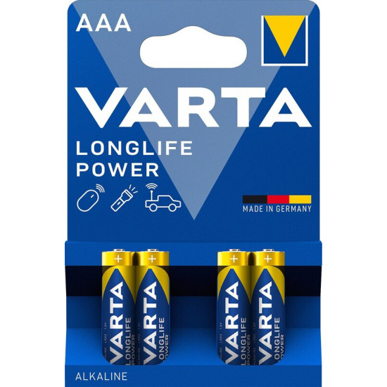 Baterijas VARTA LONG LIFE POWER  ALKALINE LR03(4) AAA