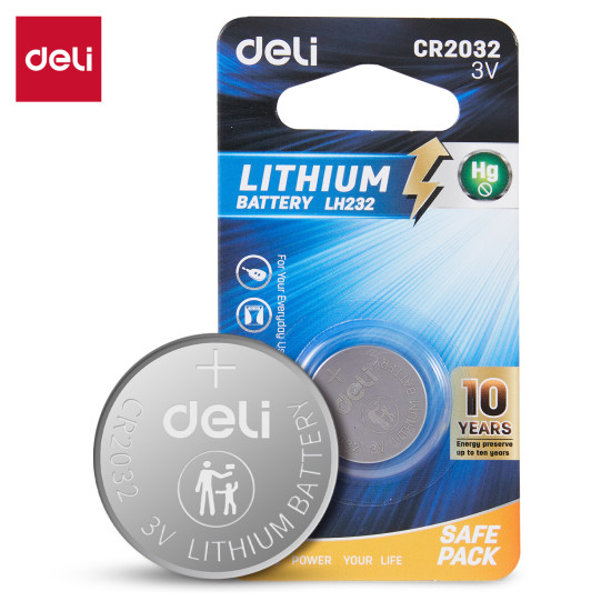 Baterija Deli LH232, litija, CR2032, 1gab/iep