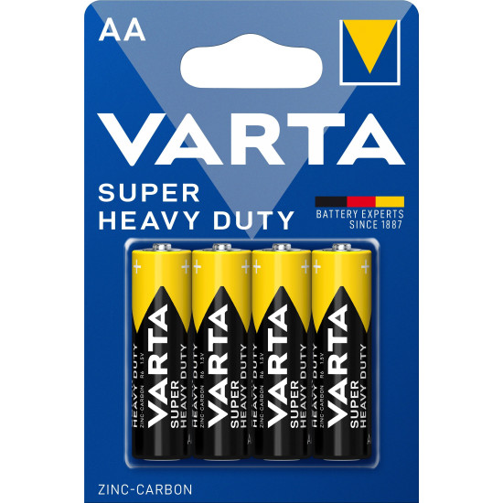 Baterijas Varta Super Heavy  Duty  AA, 4gab/iep