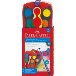 *Akvareļu krāsas Faber-Castell ar otiņu, 24 krāsas