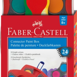 *Akvareļu krāsas Faber-Castell ar otiņu, 24 krāsas