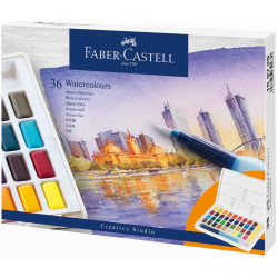 Акварель Faber-Castell Creative Studio 36 цветов с кистью