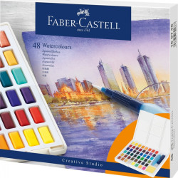 Акварель Faber-Castell Creative Studio 48 цветов с кистью