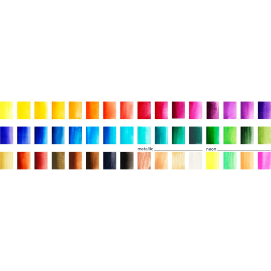 Акварель Faber-Castell Creative Studio 48 цветов с кистью