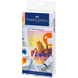 Акварель Faber-Castell 12 цветов 9 мл с палитрой