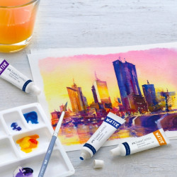 Акварель Faber-Castell 12 цветов 9 мл с палитрой