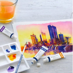 Акварель Faber-Castell 24 цвета 9 мл с палитрой