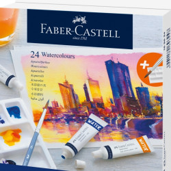 Акварель Faber-Castell 24 цвета 9 мл с палитрой
