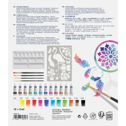 Акварельные краски Faber-Castell 12 цветов 9мл + аксессуары
