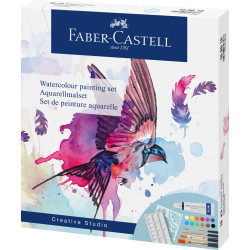 Акварельные краски Faber-Castell 12 цветов 9мл + аксессуары
