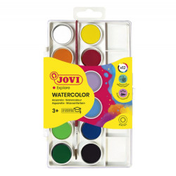 Akvareļu krāsas Jovi ar otiņu, 12 krāsas