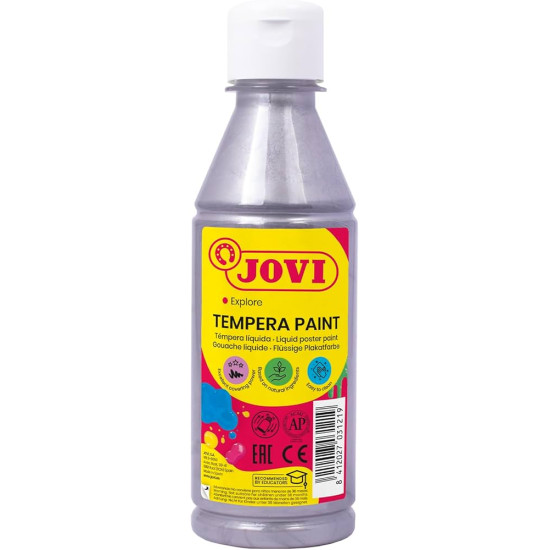 Guaša krāsa Jovi Metalic 250ml, sudraba