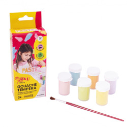 Guaša krāsas Jovi Pastel ar otiņu 15ml, 6 pasteļkrāsas