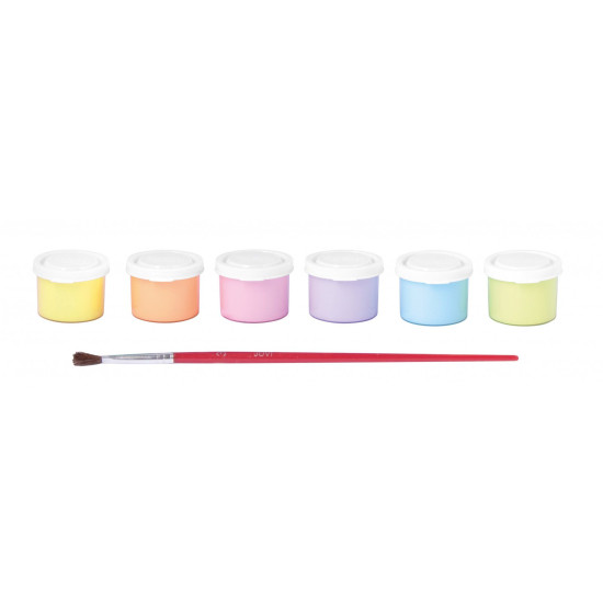 Guaša krāsas Jovi Pastel ar otiņu 15ml, 6 pasteļkrāsas