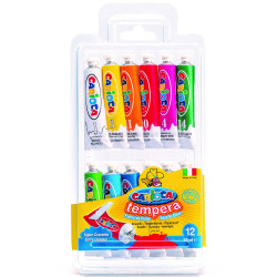 *Guaša krāsas tūbiņās CARIOCA 12 ml, 12 krāsas
