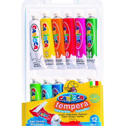 *Guaša krāsas tūbiņās CARIOCA 12 ml, 12 krāsas