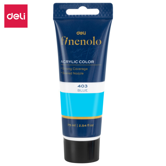 Акриловая краска Deli Blue 75ml 2.54 fl oz  яркий цвет