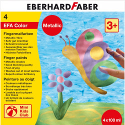 Пальчиковые краски Eberhard Faber Metallic 4 цвета по 100 мл