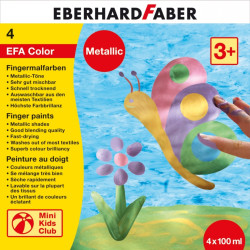 Пальчиковые краски Eberhard Faber Metallic 4 цвета по 100 мл