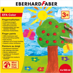 Пальчиковые краски Eberhard Faber EFA Color 4 цвета по 100 мл
