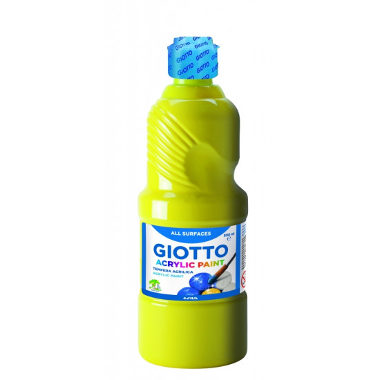 Akrila krāsa Giotto 500ml, dzeltena