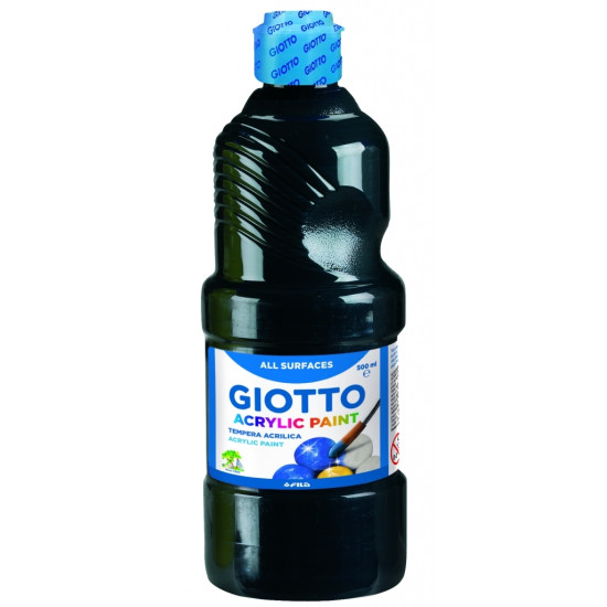Akrila krāsa Giotto 500ml, melna