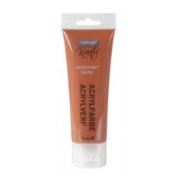 Акриловая краска TopPoint 75мл коричневый  Burnt Sienna