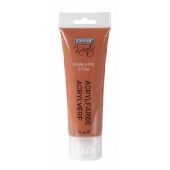 Акриловая краска TopPoint 75мл коричневый  Burnt Sienna