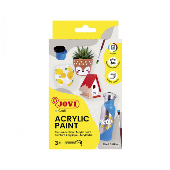 Akrila krāsa Jovi Decor, 6 krāsas