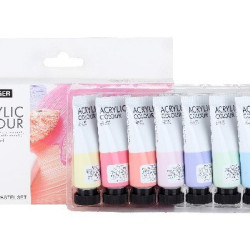 Akrila krāsas Art Rangers 22ml tūbiņā, 8 krāsas, Pastel Color