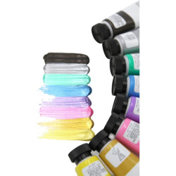 Akrila krāsas Art Rangers 22ml tūbiņā, 8 krāsas, Metallic color