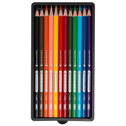 Trīsstūrveida krāsainie zīmuļi DELI EMOTION EC00200, 12 krāsas