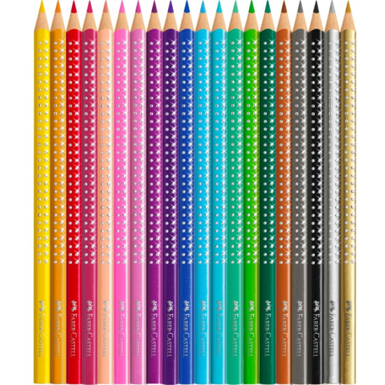 Цветные карандаши Faber-Castell Sparkle 20 цветов с блестками