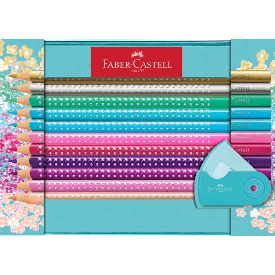 Цветные карандаши Faber-Castell Sparkle 20 цветов с блестками